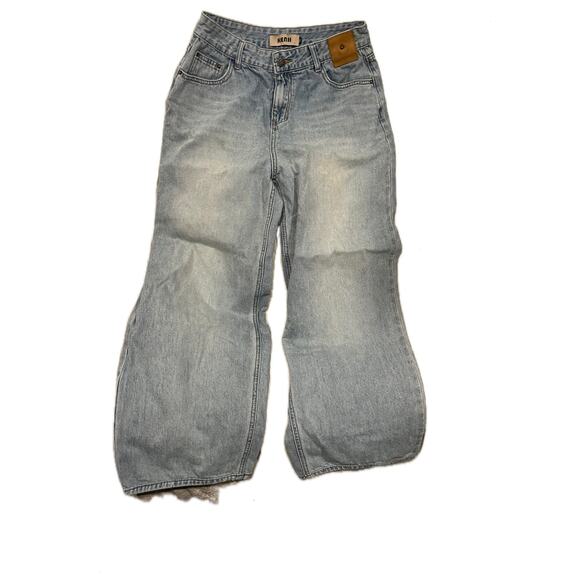 Jeans KenH 21 Winter Flared Baggy Blue Jeans Womans XL 30x24 - Picture 1 of 7